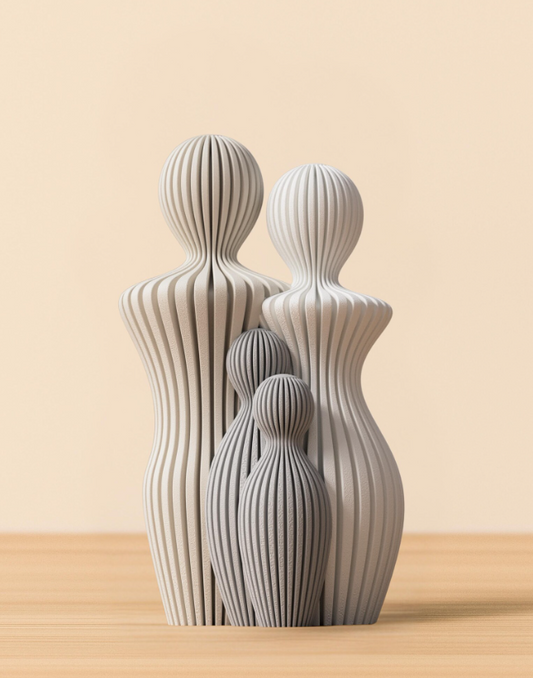 Famille décorative 3D personnalisable – Figurines modernes
