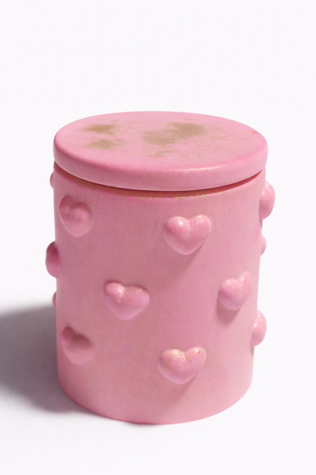 Boîte décorative cœurs avec couvercle – personnalisable