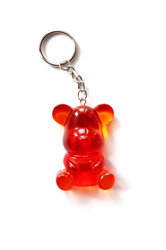 Grand porte-clé ours en résine – Fait main