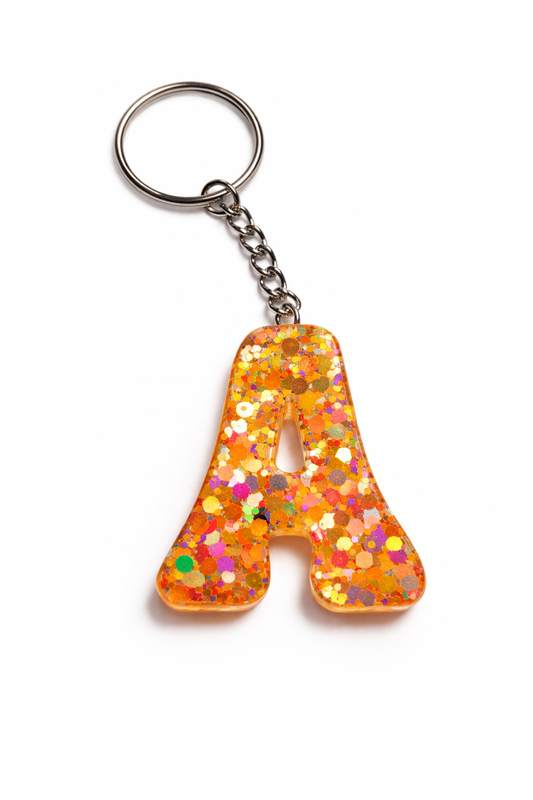 Porte-clé "Lettre" A en résine - personnalisable