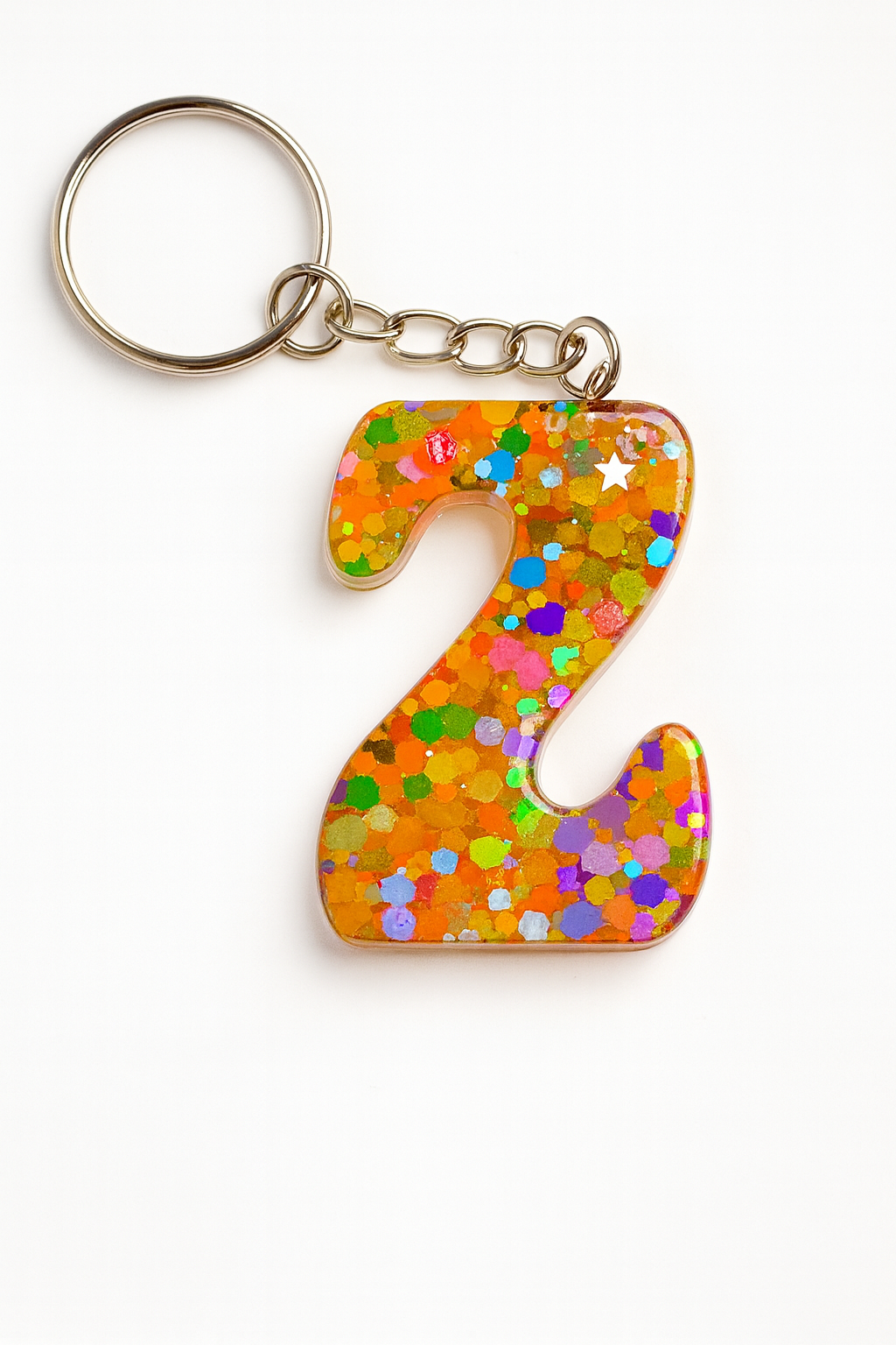 Porte-clé "lettre Z" en résine - Personnalisable