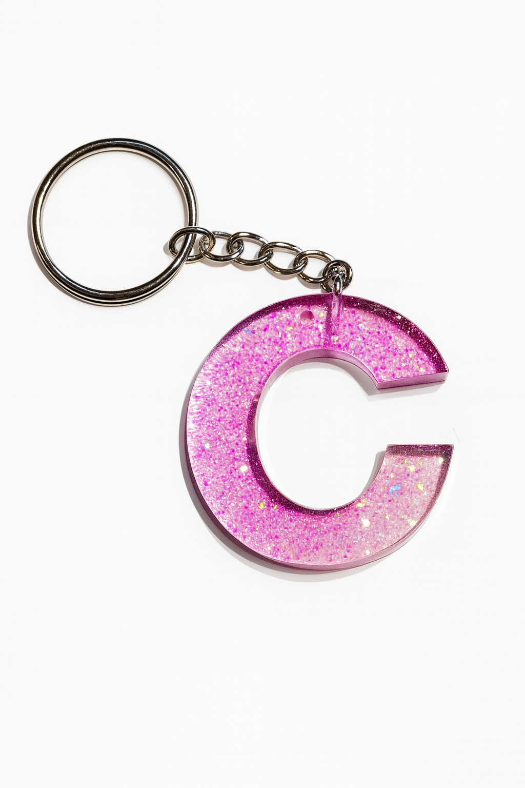 Porte-clé "Lettre C" en résine - Personnalisable
