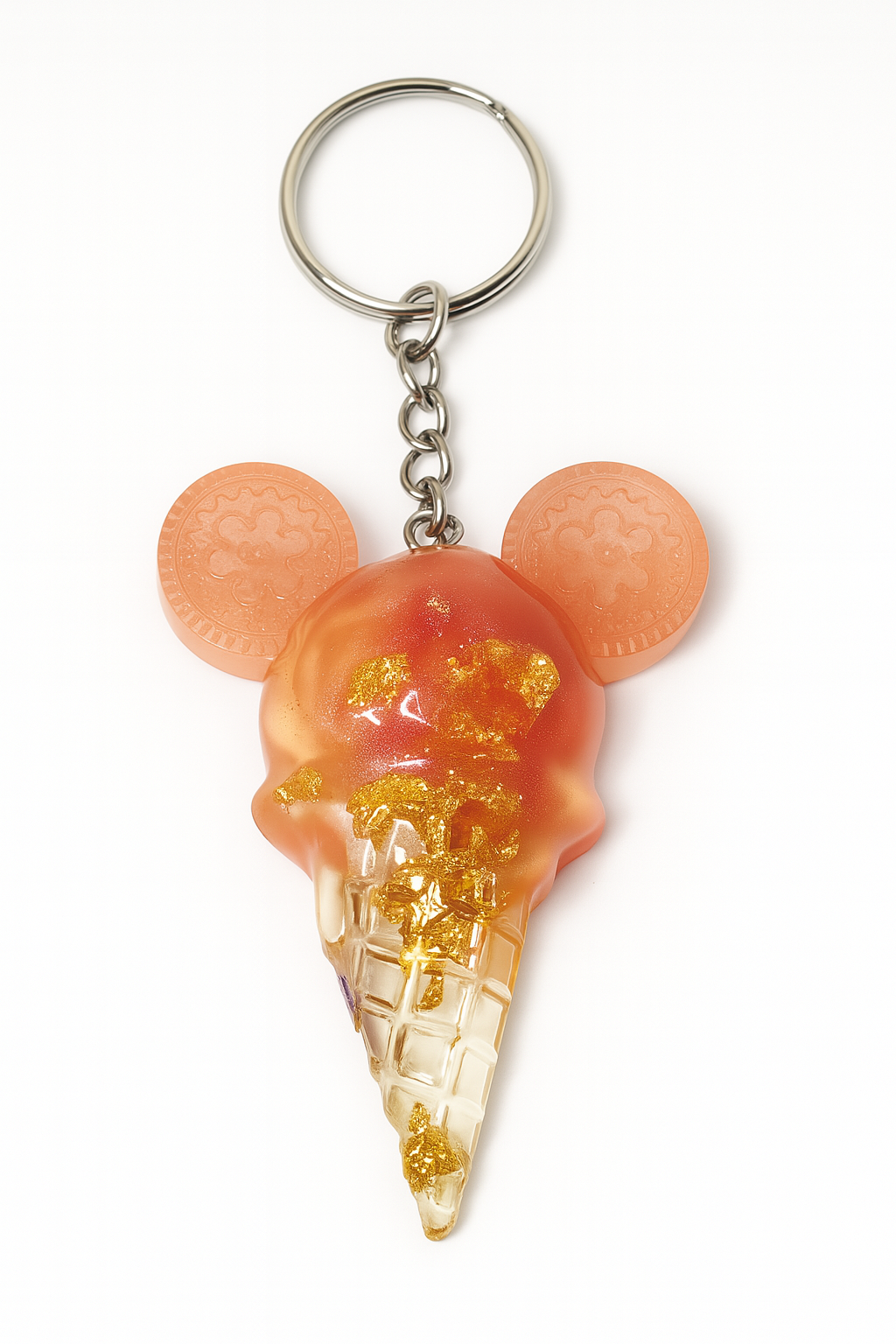 Porte-clé Cornet Magique – Rose Fondant