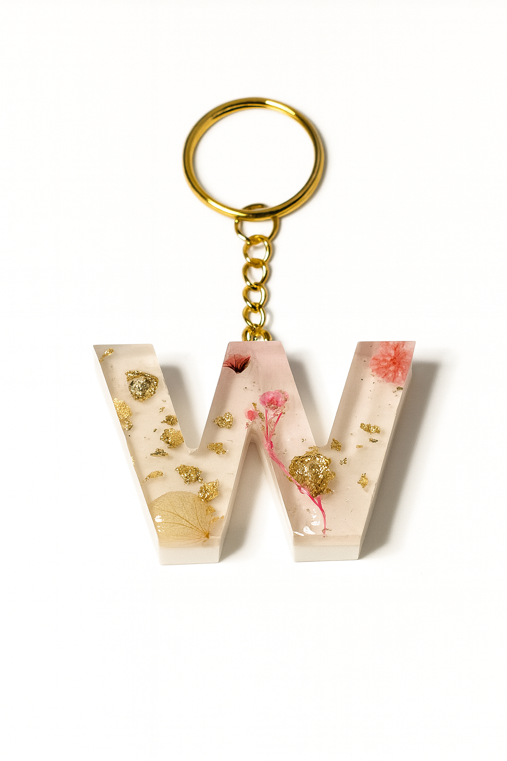 Porte-clé "lettre W" en résine - Personnalisable