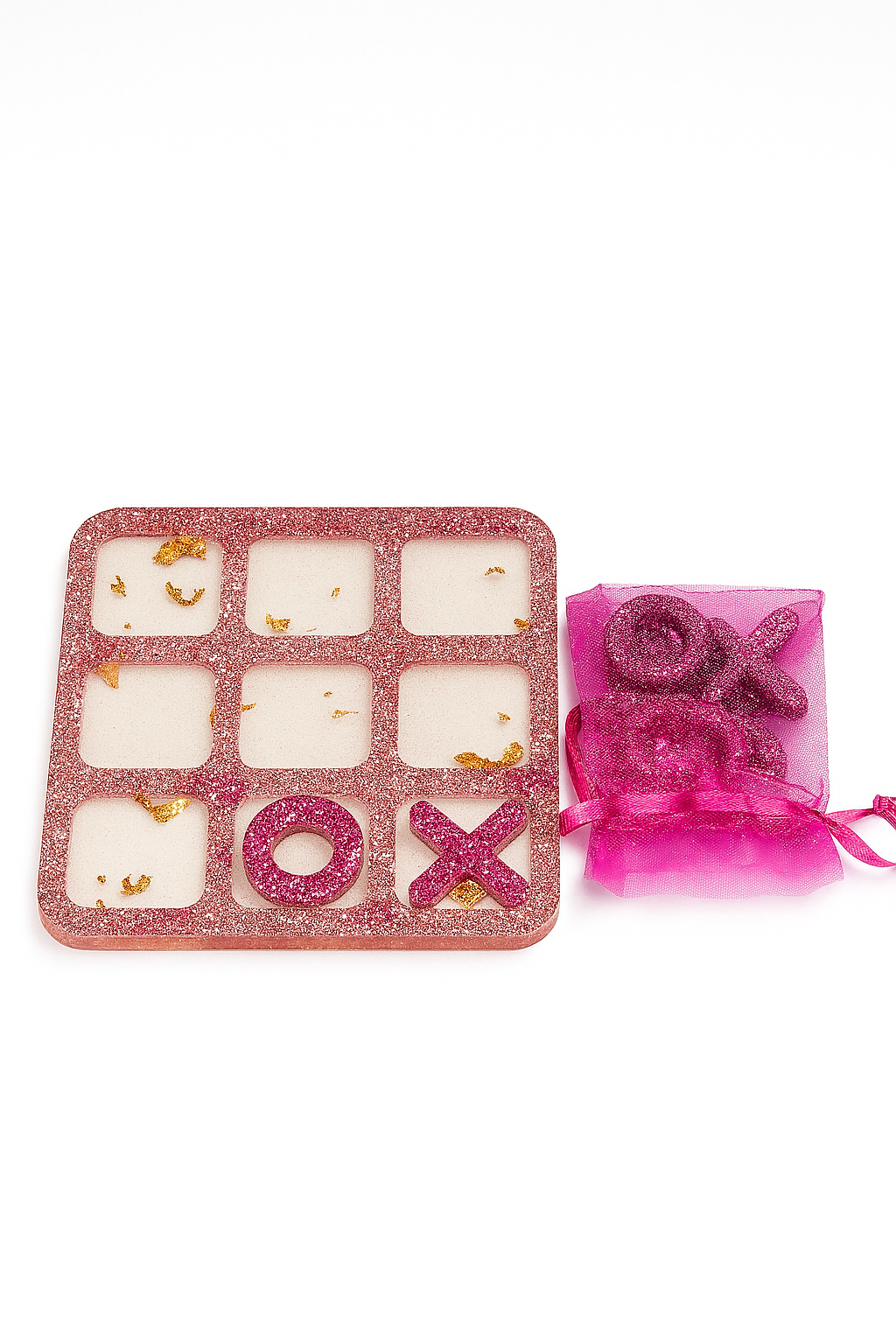 Jeu de morpion “Paillettes et Câlins”