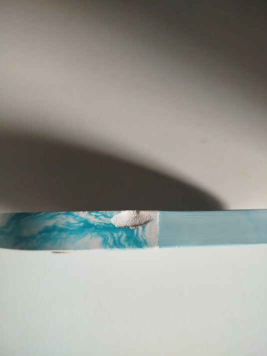 Plateau Marbré Aqua – Vague Givrée (légèrement abîmé)