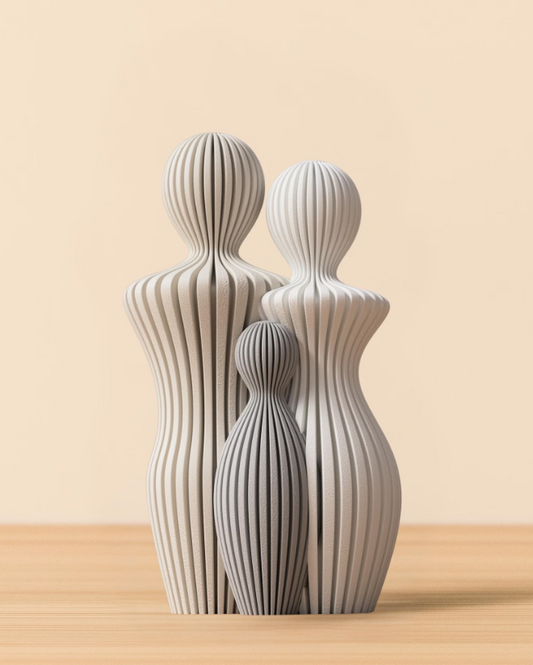 Famille décorative 3D personnalisable – Figurines modernes