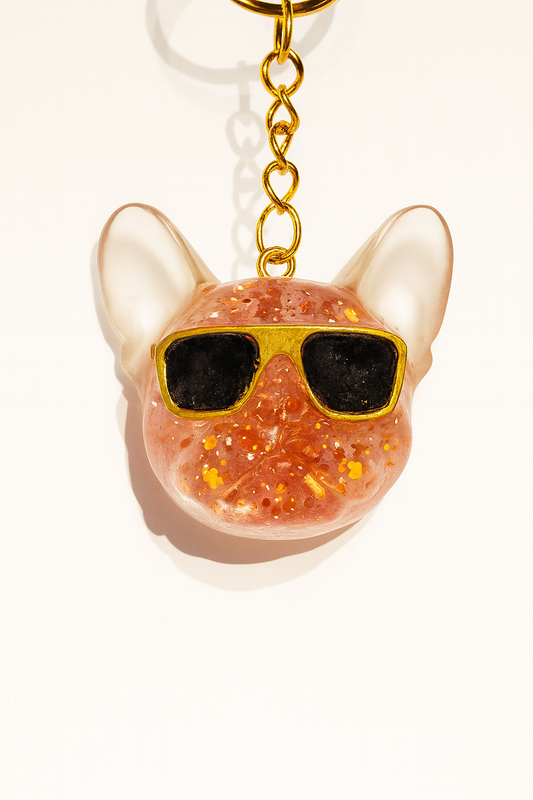 Porte-clé Bouledogue Cool – Fumé d’Étoiles