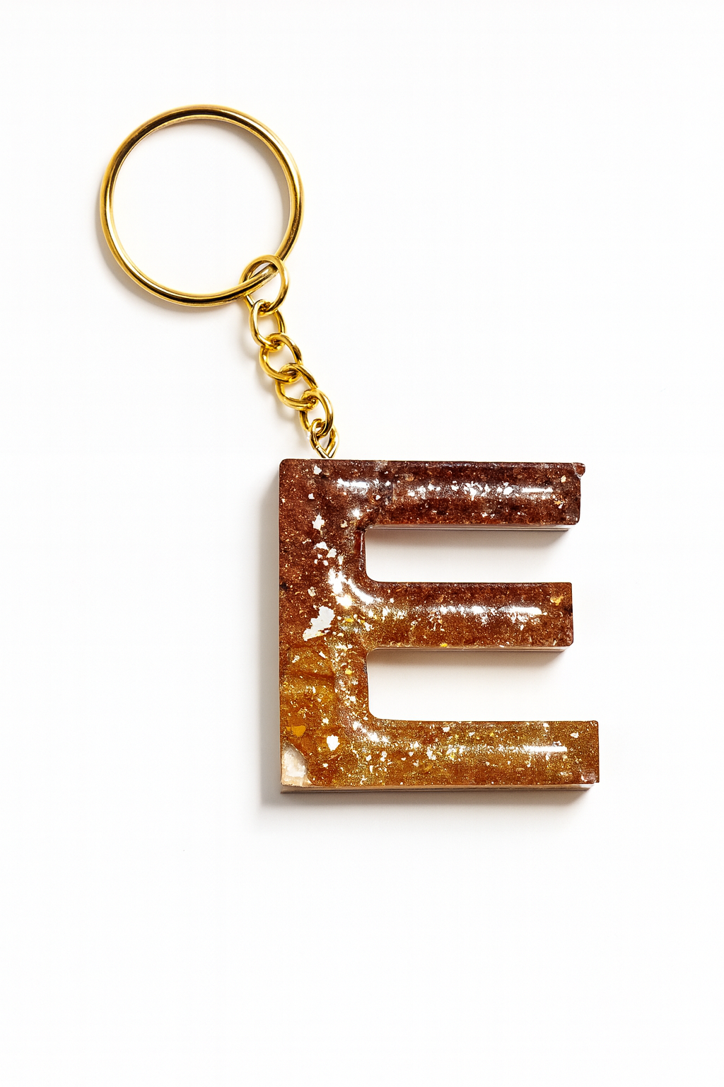 Porte-clé "Lettre E" en résine - Personnalisable