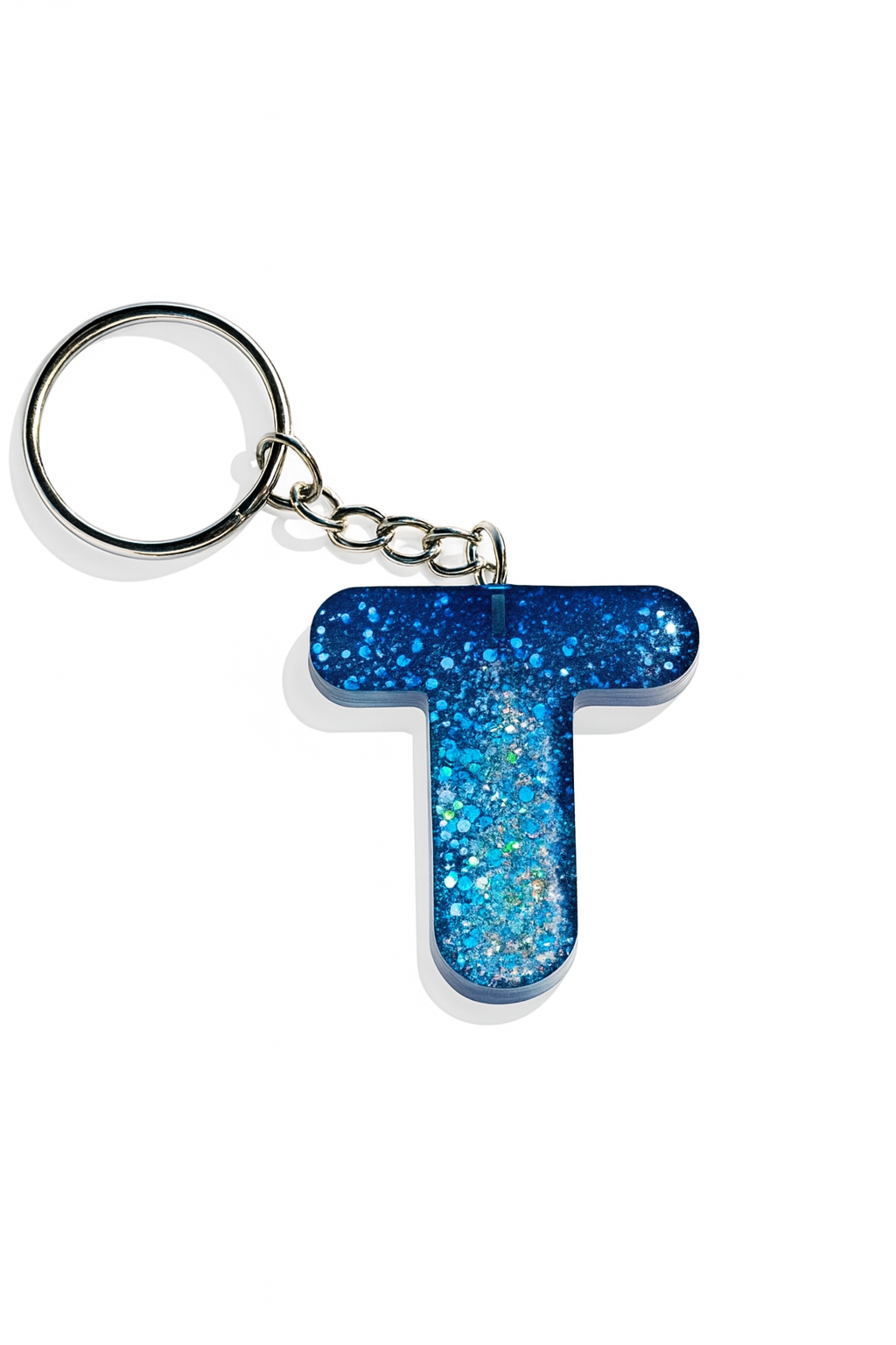 Porte-clé "lettre T" en résine - Personnalisable