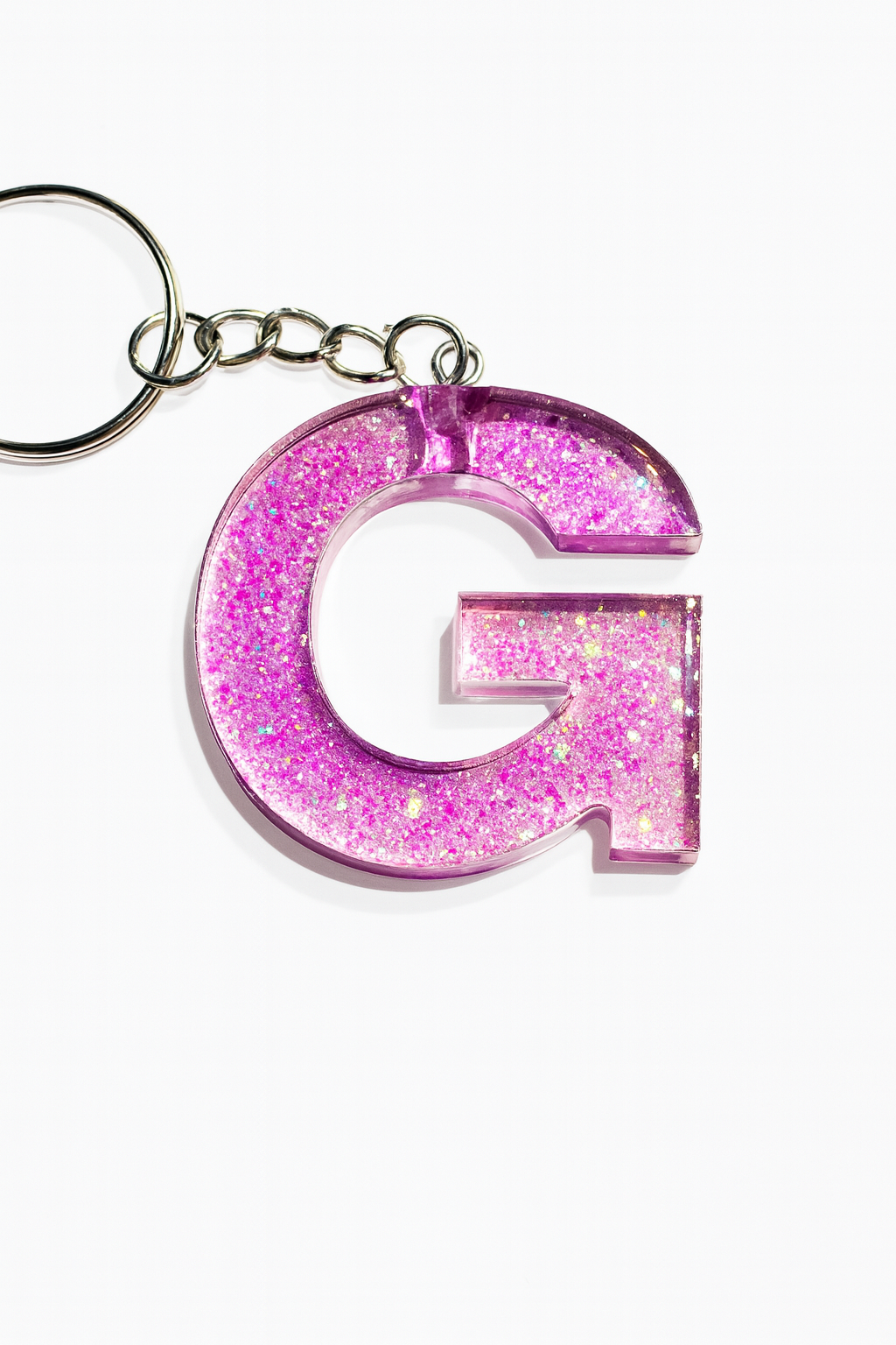 Porte-clé "Lettre G" en résine - Personnalisable