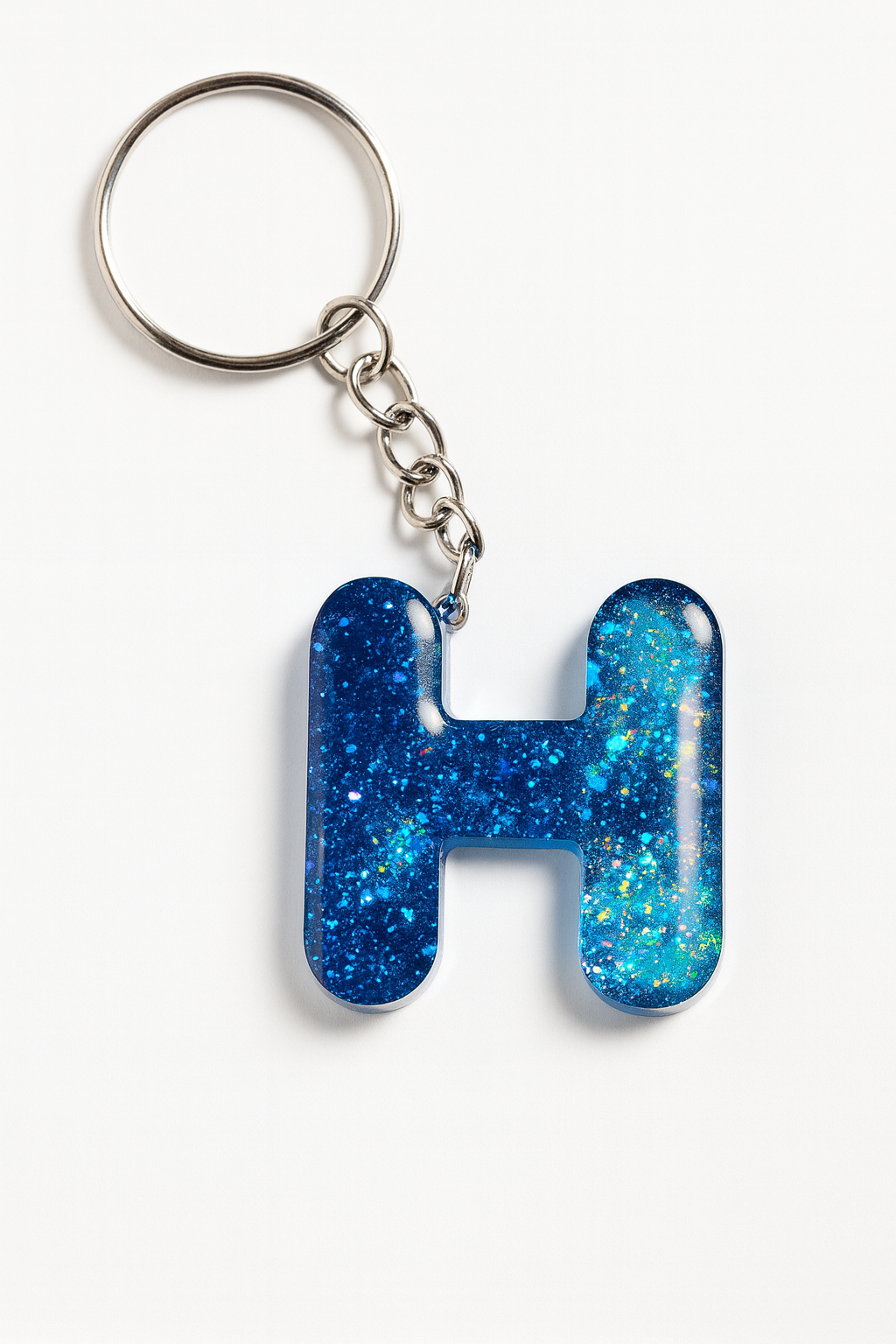 Porte-clé "Lettre H" en résine - Personnalisable
