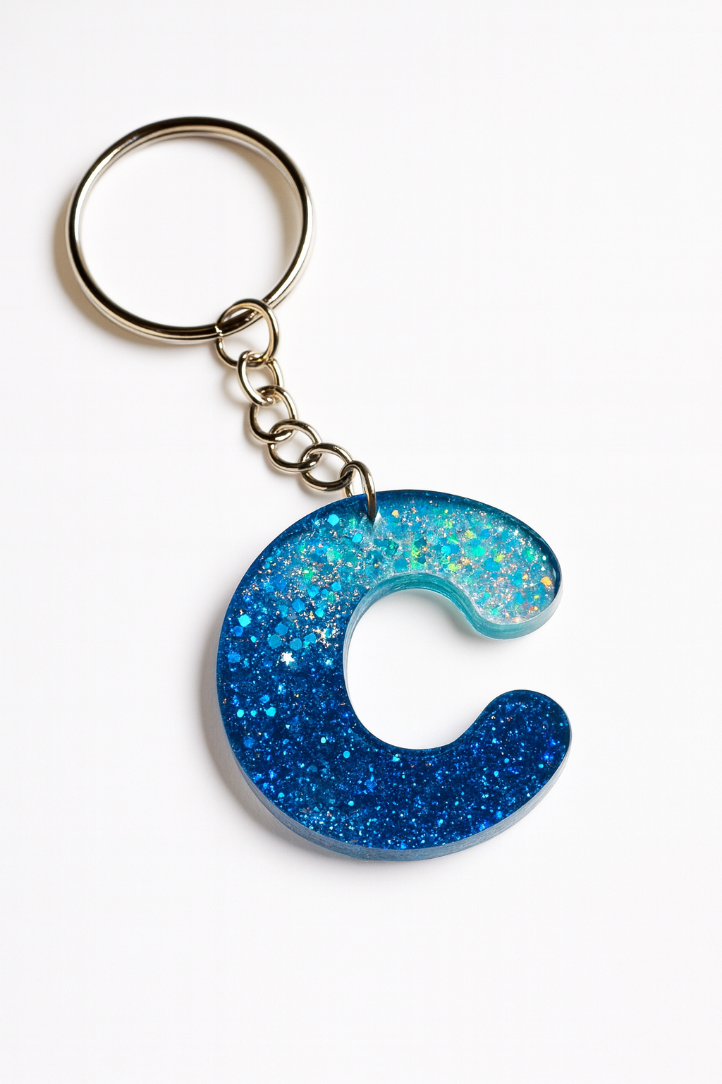 Porte-clé "Lettre C" en résine - Personnalisable