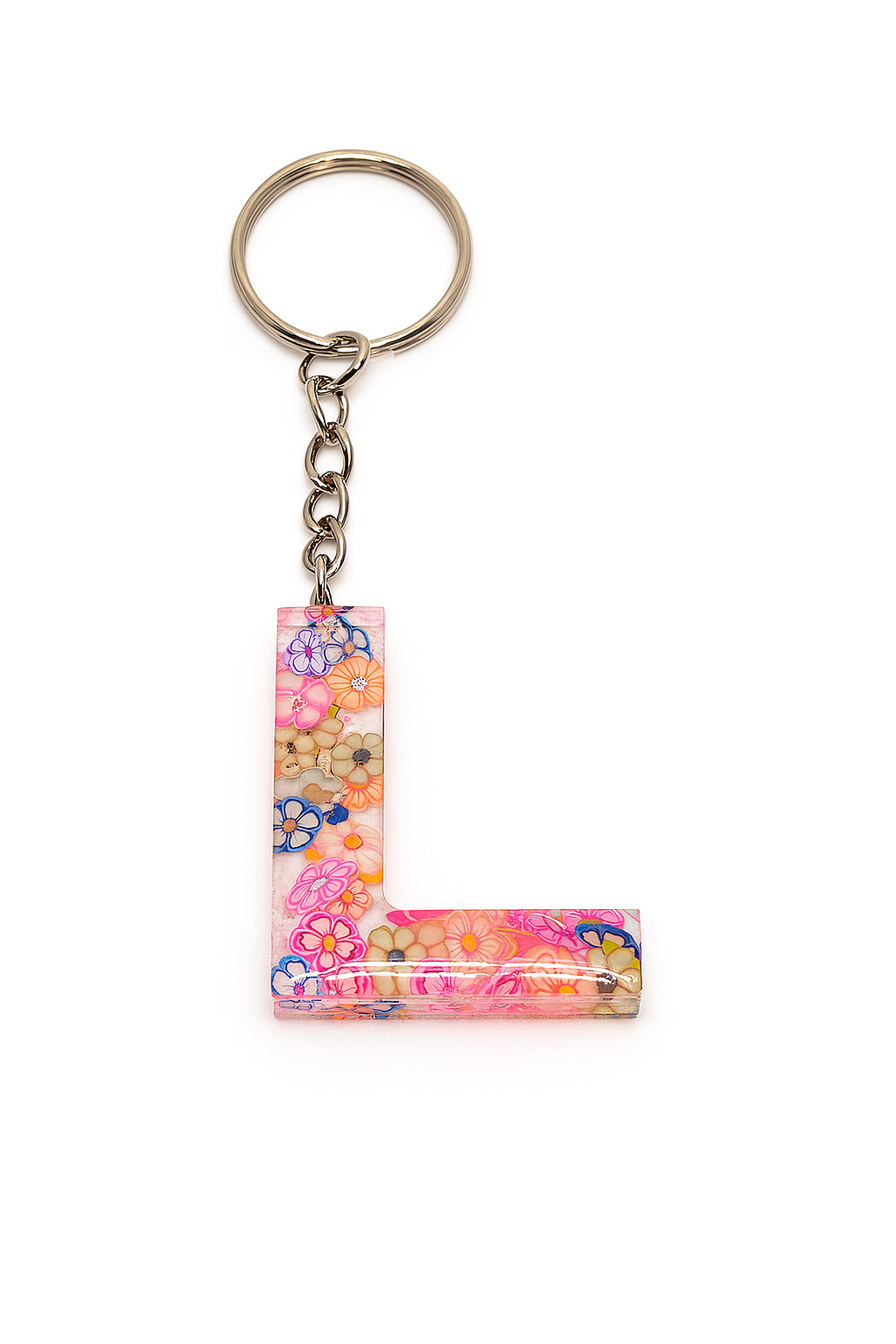 Porte-clé "lettre L" en résine - Personnalisable