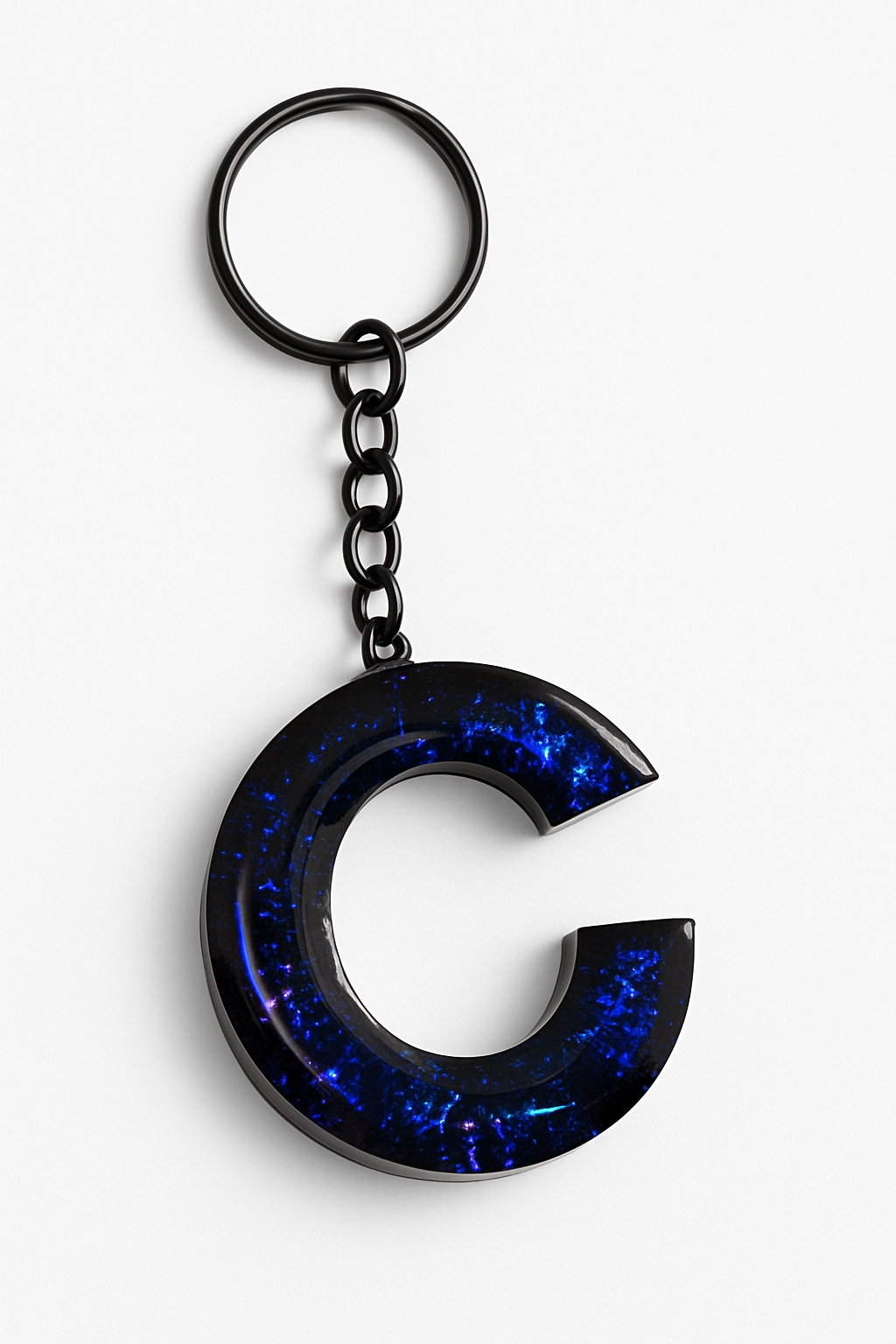 Porte-clé "Lettre C" en résine - Personnalisable