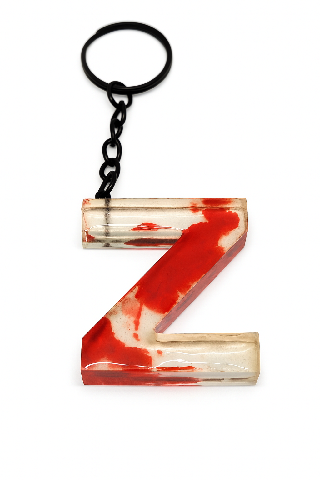 Porte-clé "lettre Z" en résine - Personnalisable