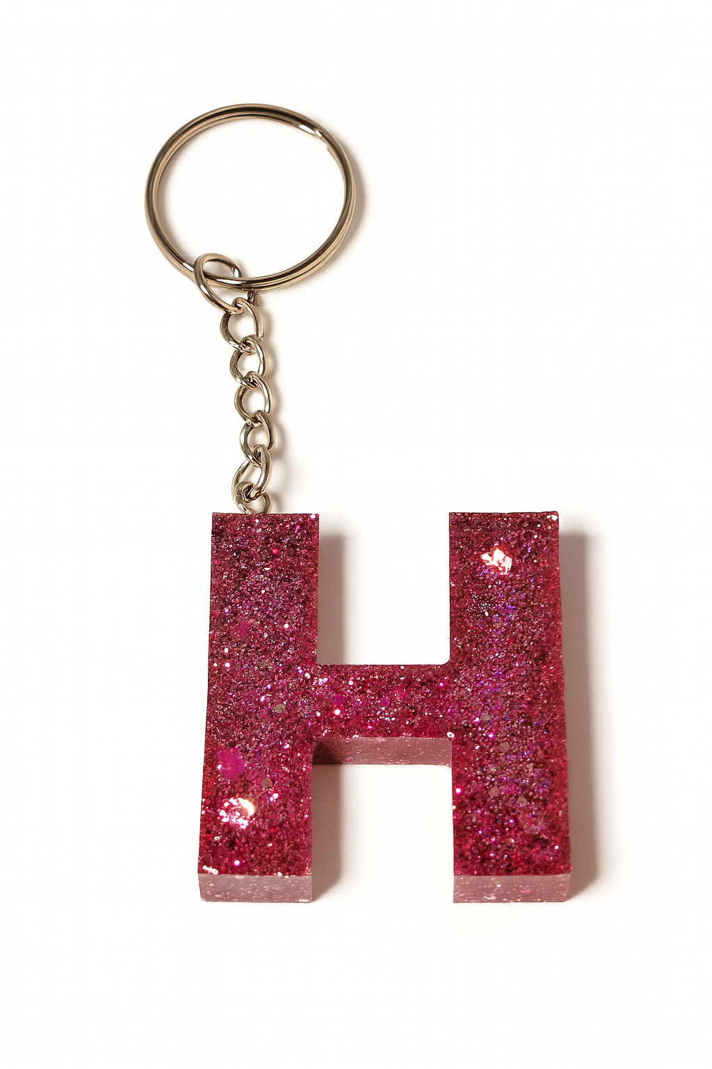 Porte-clé "Lettre H" en résine - Personnalisable