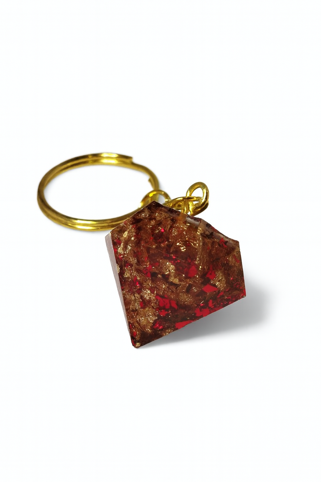 Porte-clé Résinou – Diamant Étincelant en Résine