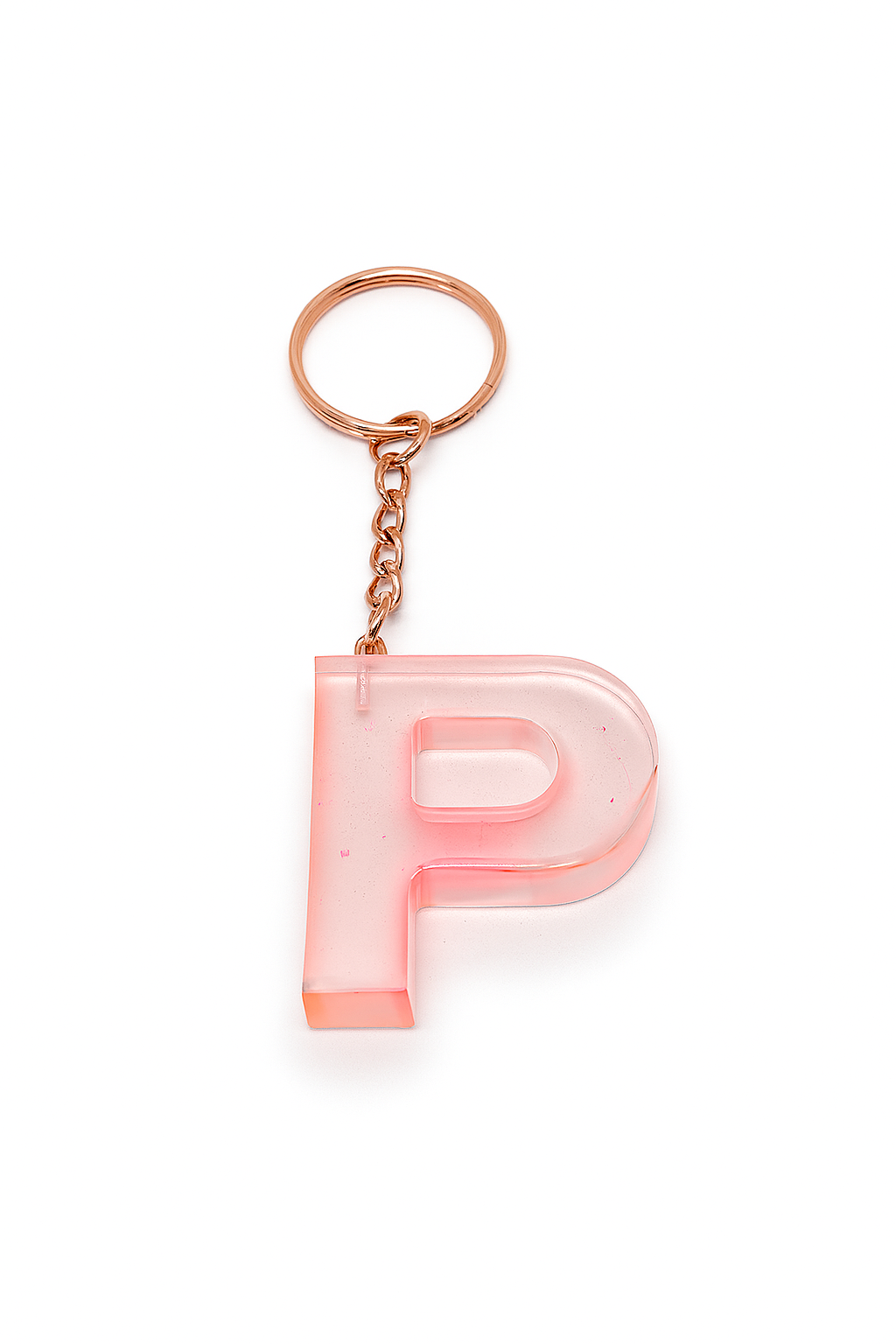 Porte-clé "lettre P" en résine - Personnalisable