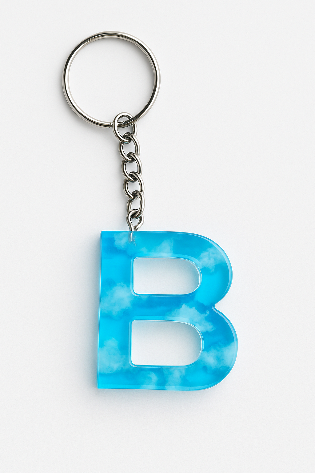 Porte-clé "Lettre B" en résine - Personnalisable