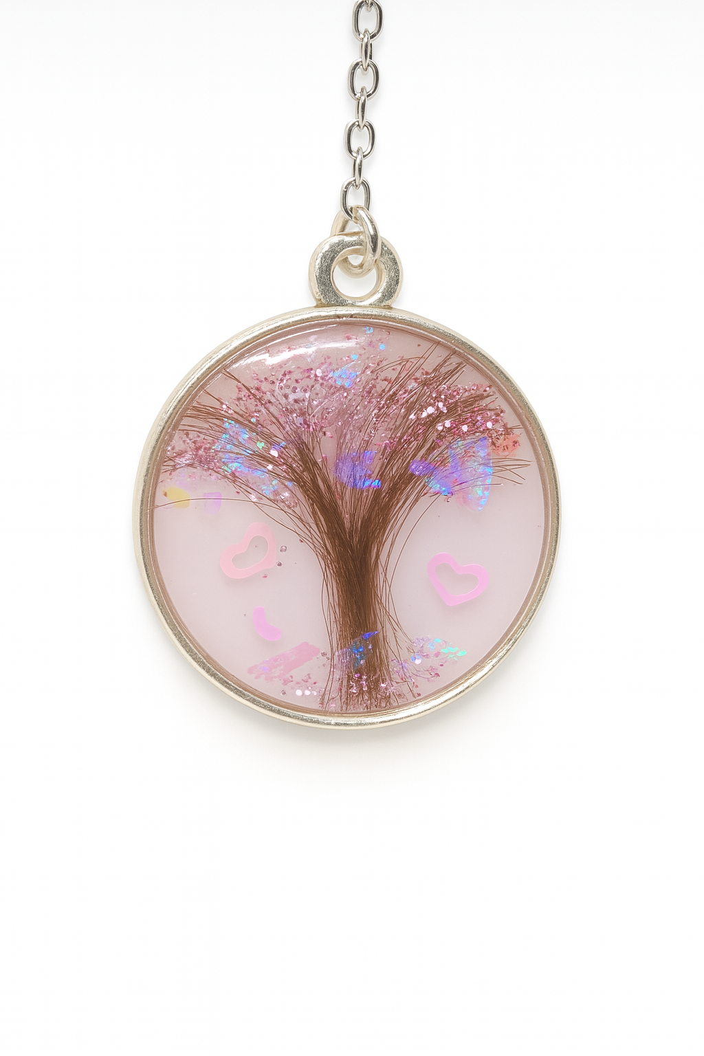 Pendentif Résinou Précieux – Arbre Rose d'Amour
