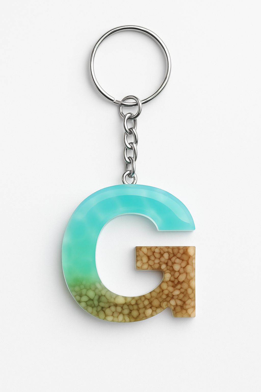 Porte-clé "Lettre G" en résine - Personnalisable