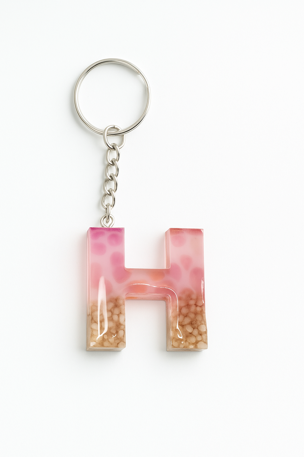 Porte-clé "Lettre H" en résine - Personnalisable