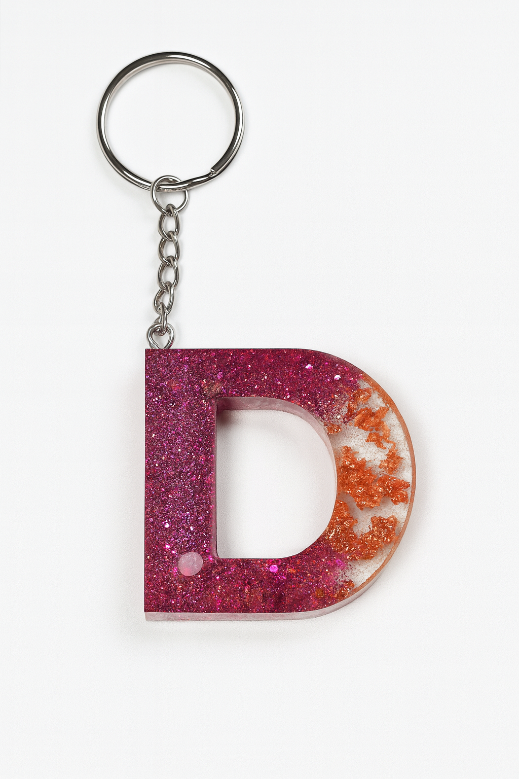 Porte-clé "Lettre D" en résine - Personnalisable