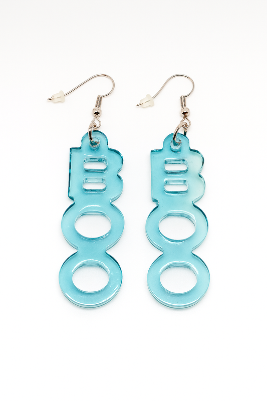 Boucles d’oreilles BOO – Bleu Fantôme