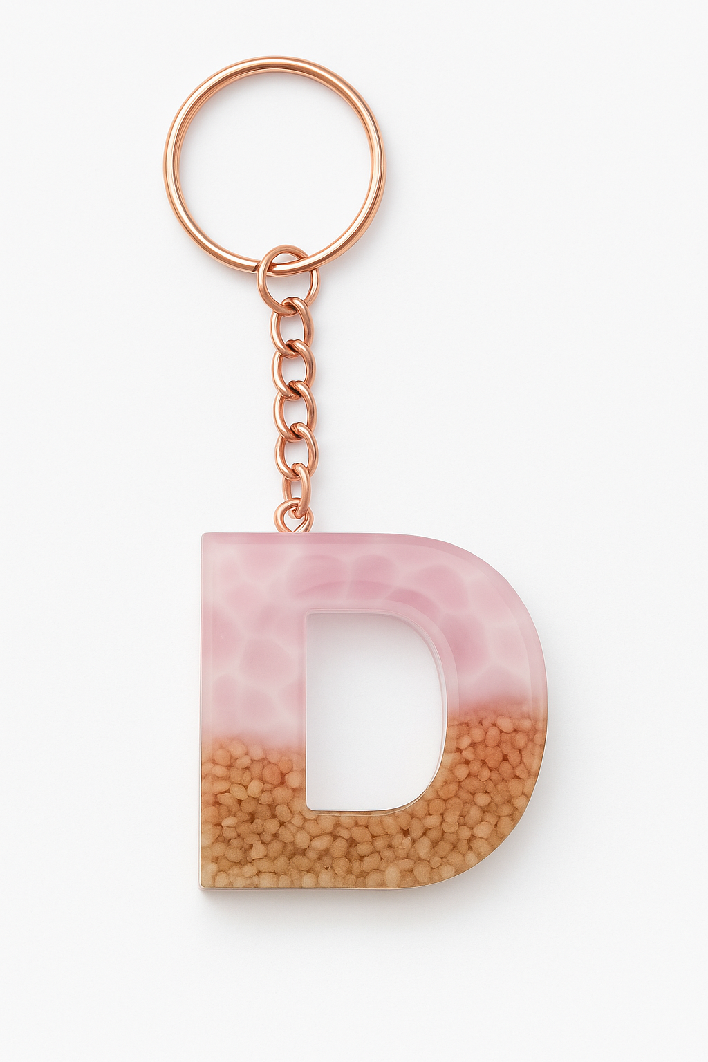 Porte-clé "Lettre D" en résine - Personnalisable