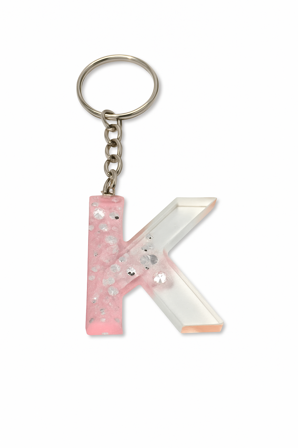 Porte-clé "lettre K" en résine - Personnalisable