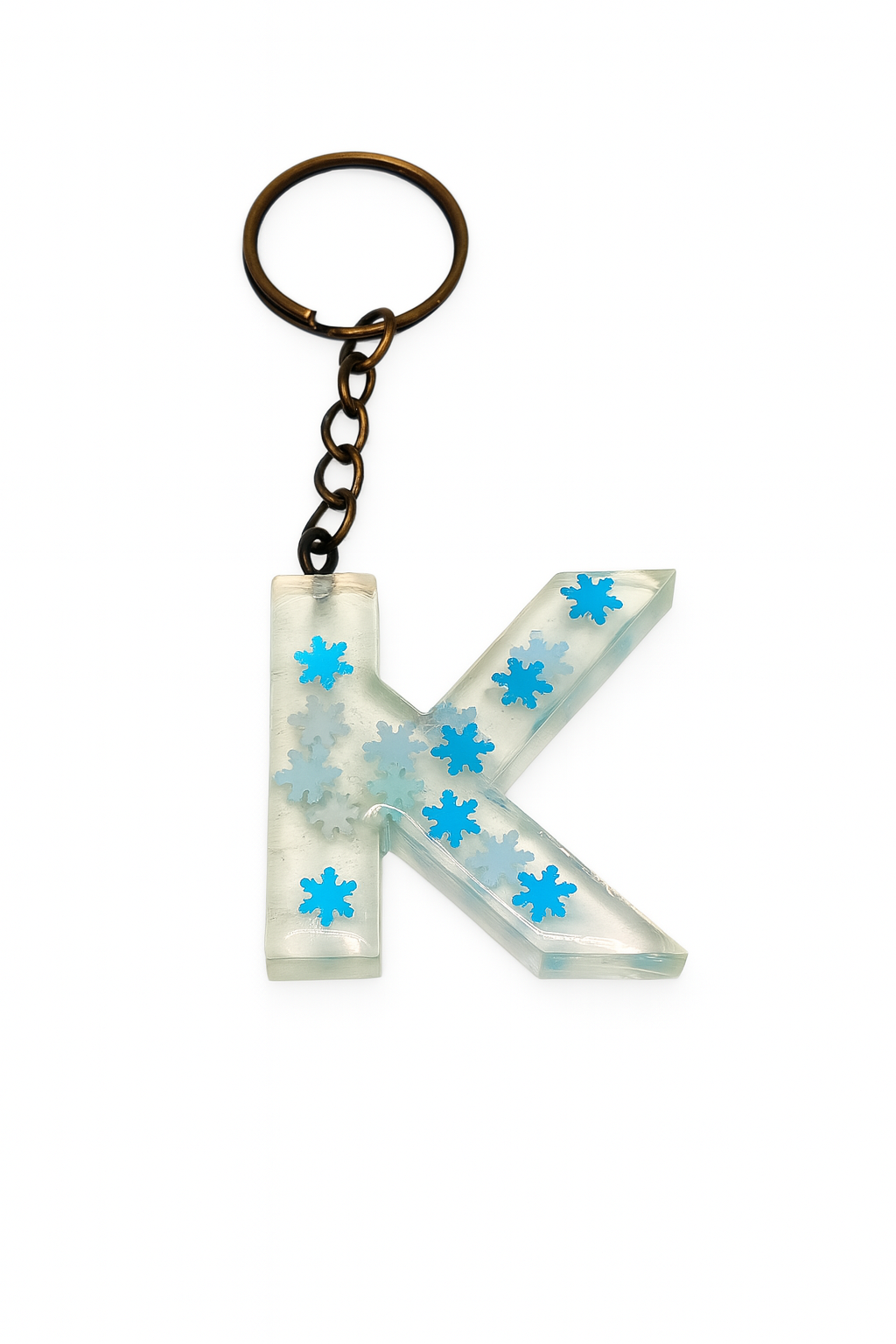 Porte-clé "lettre K" en résine - Personnalisable