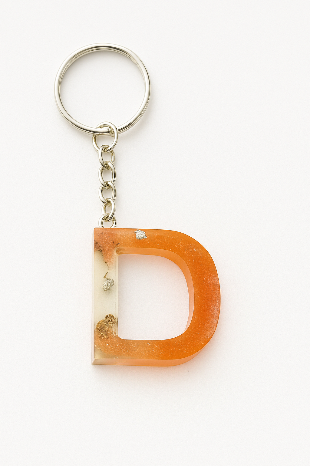 Porte-clé "Lettre D" en résine - Personnalisable