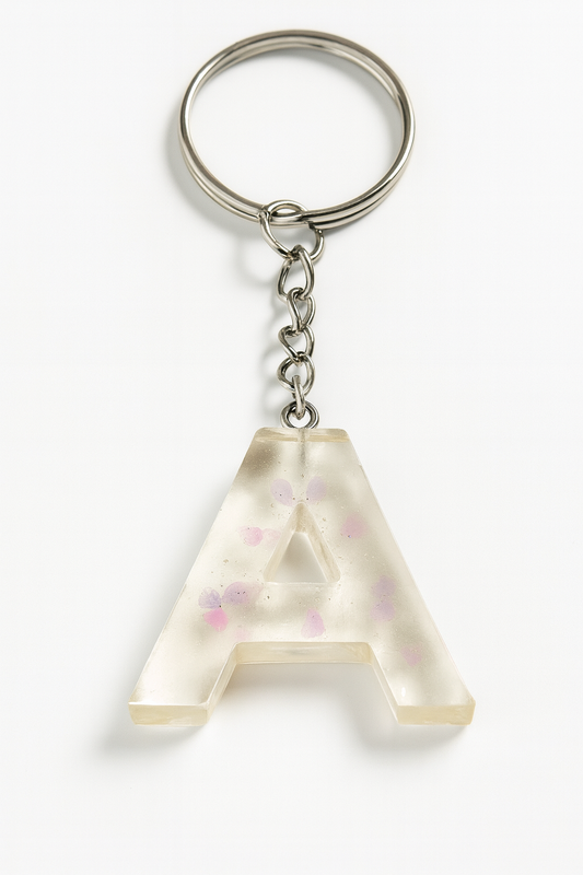 Porte-clé "Lettre" A en résine - personnalisable