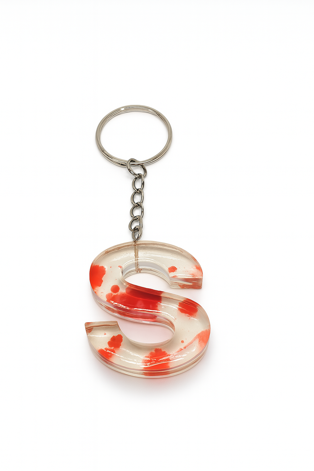 Porte-clé "lettre S" en résine - Personnalisable