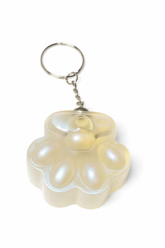 Porte-clé Patte Perle – Nuage Ivoire