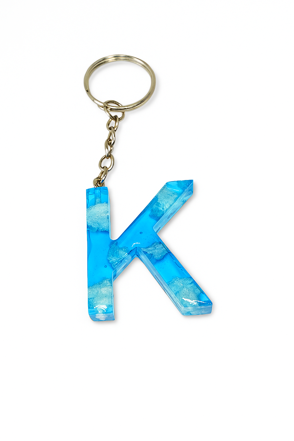 Porte-clé "lettre K" en résine - Personnalisable