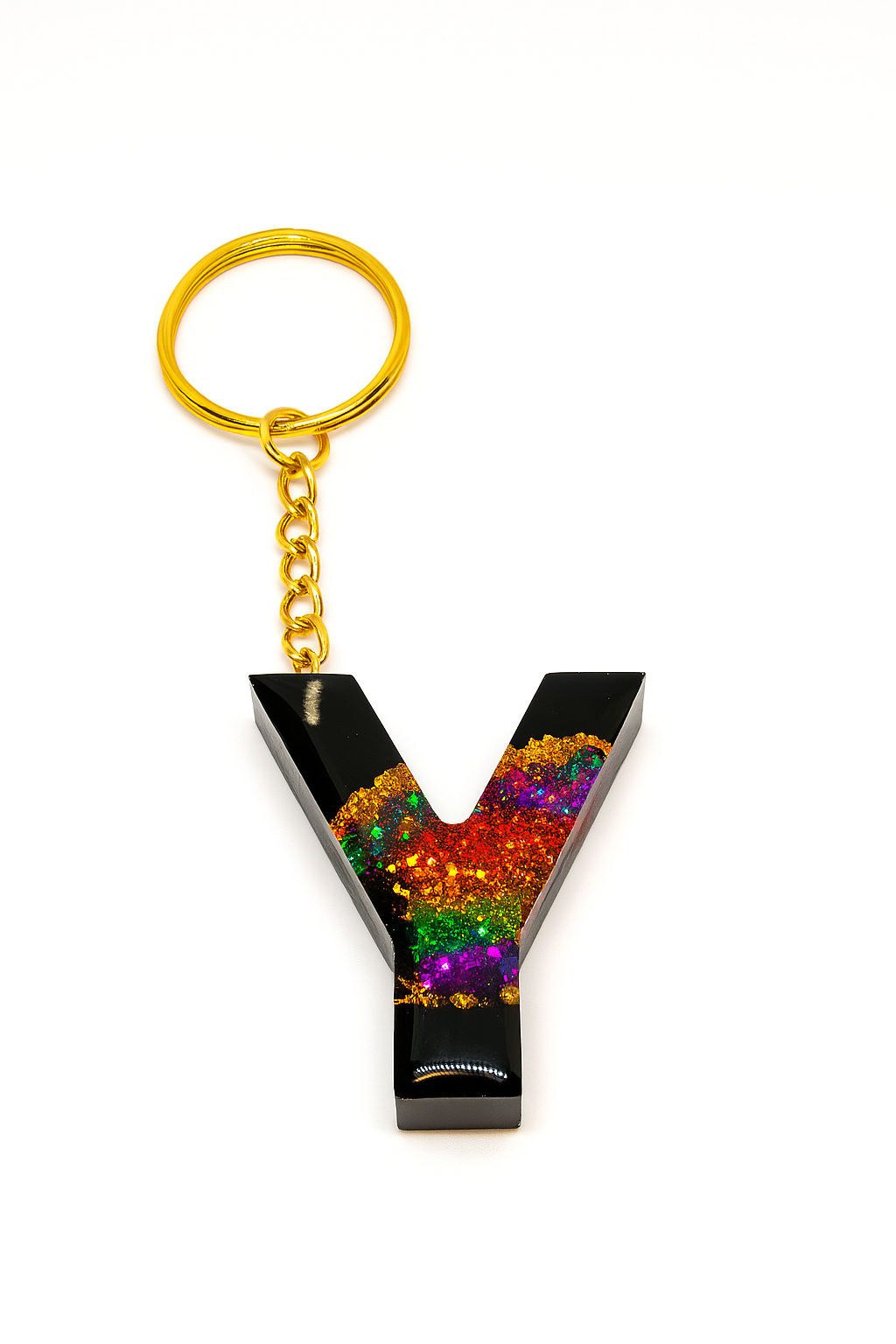 Porte-clé "lettre Y" en résine - Personnalisable