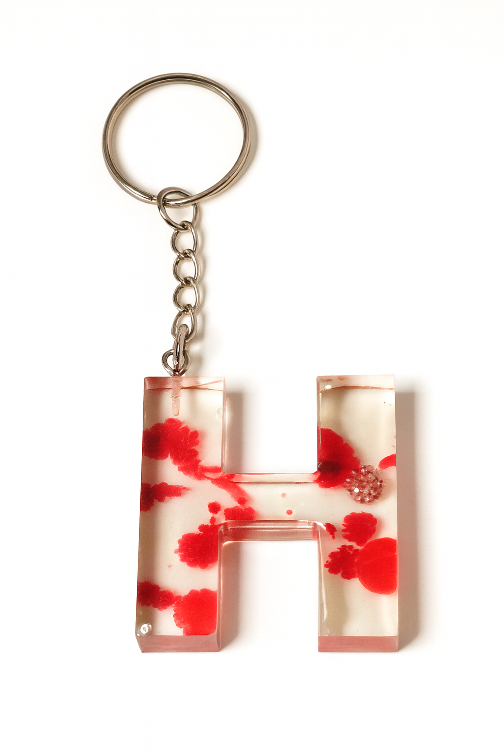 Porte-clé "Lettre H" en résine - Personnalisable