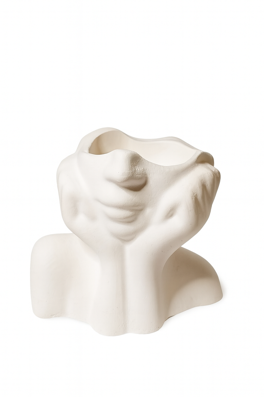 Pot Visage Pensif – Épure Contemplative