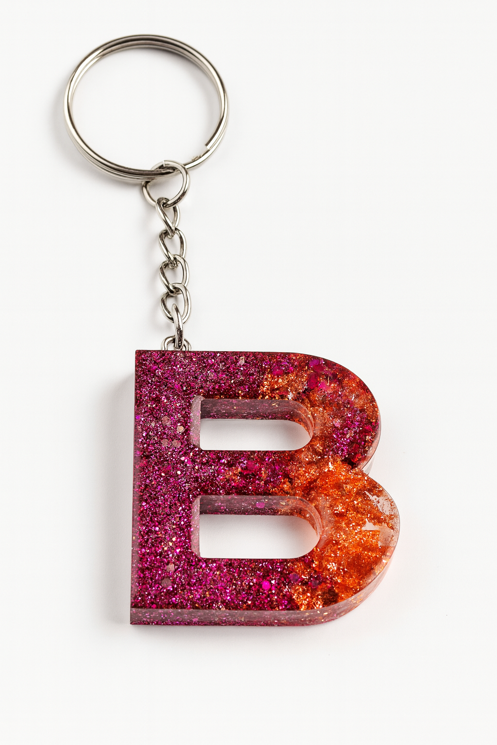 Porte-clé "Lettre B" en résine - Personnalisable