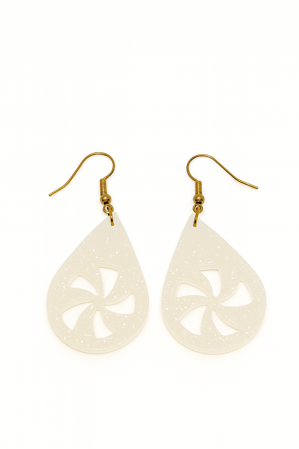 Boucles “Sucre givré” – Blanc neige