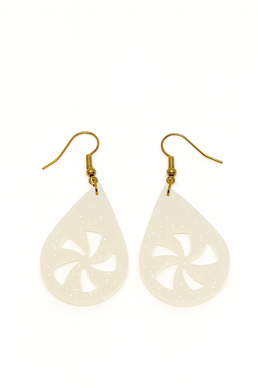 Boucles “Sucre givré” – Blanc neige