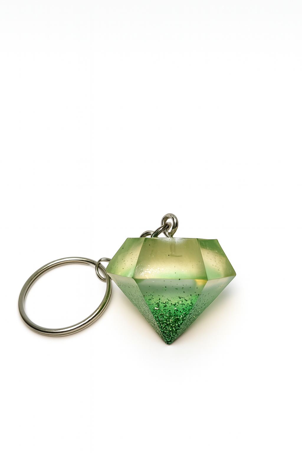 Porte-clé Résinou – Diamant Étincelant en Résine