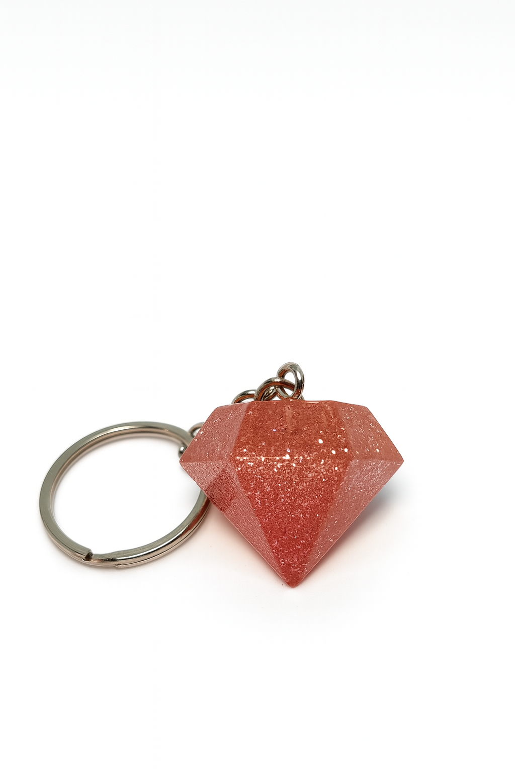 Porte-clé Résinou – Diamant Étincelant en Résine