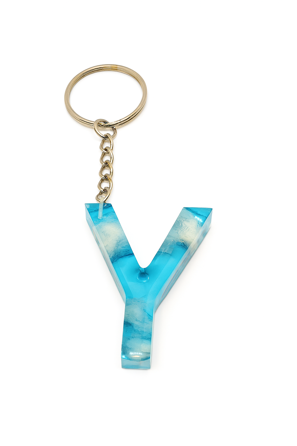Porte-clé "lettre Y" en résine - Personnalisable