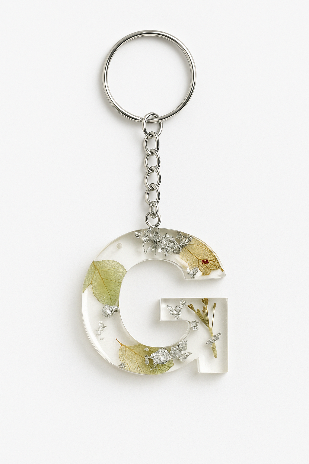 Porte-clé "Lettre G" en résine - Personnalisable