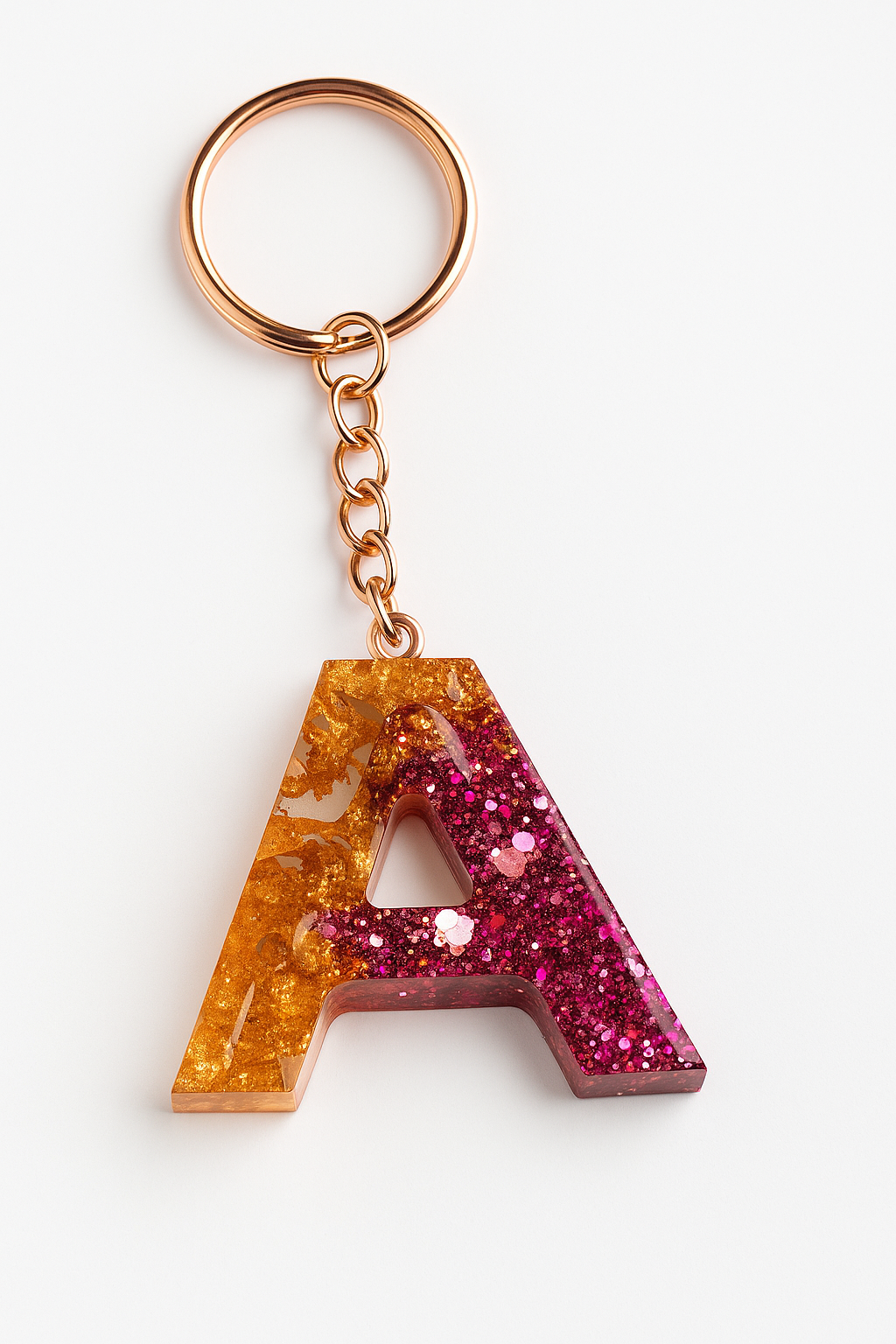 Porte-clé "Lettre" A en résine - personnalisable