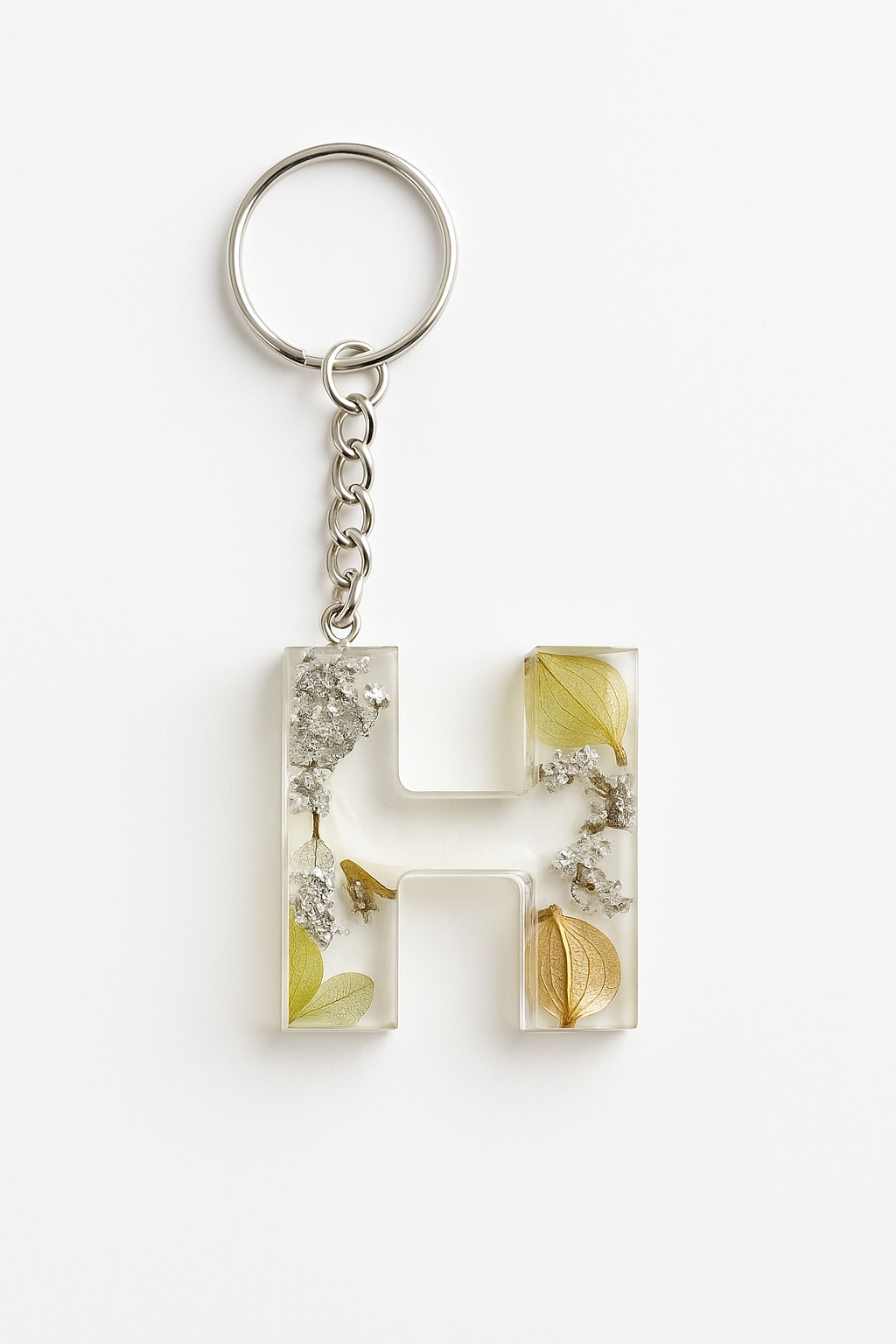 Porte-clé "Lettre H" en résine - Personnalisable